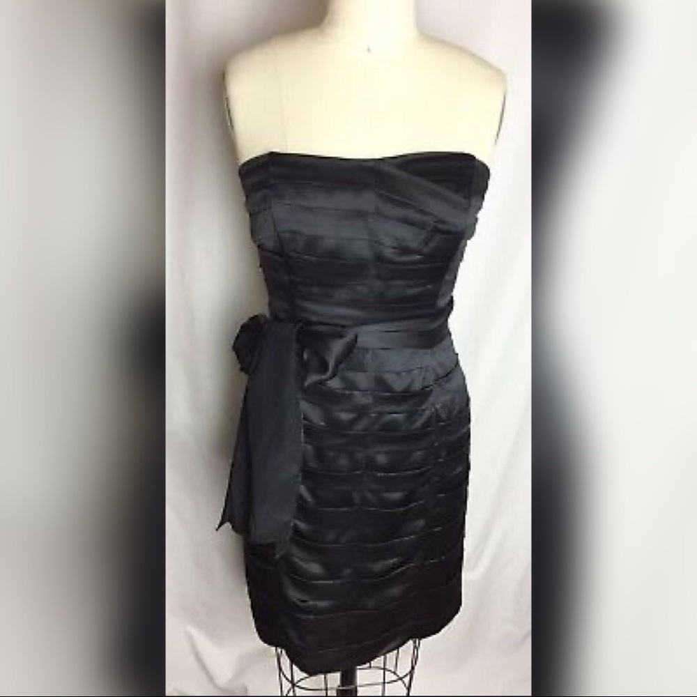 Bailey 44 black strapless cocktail dress.